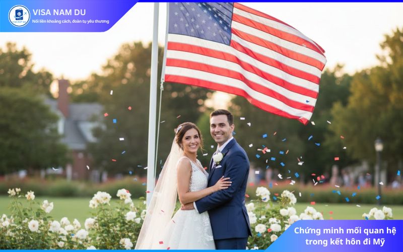 Chứng minh mối quan hệ trong kết hôn đi Mỹ