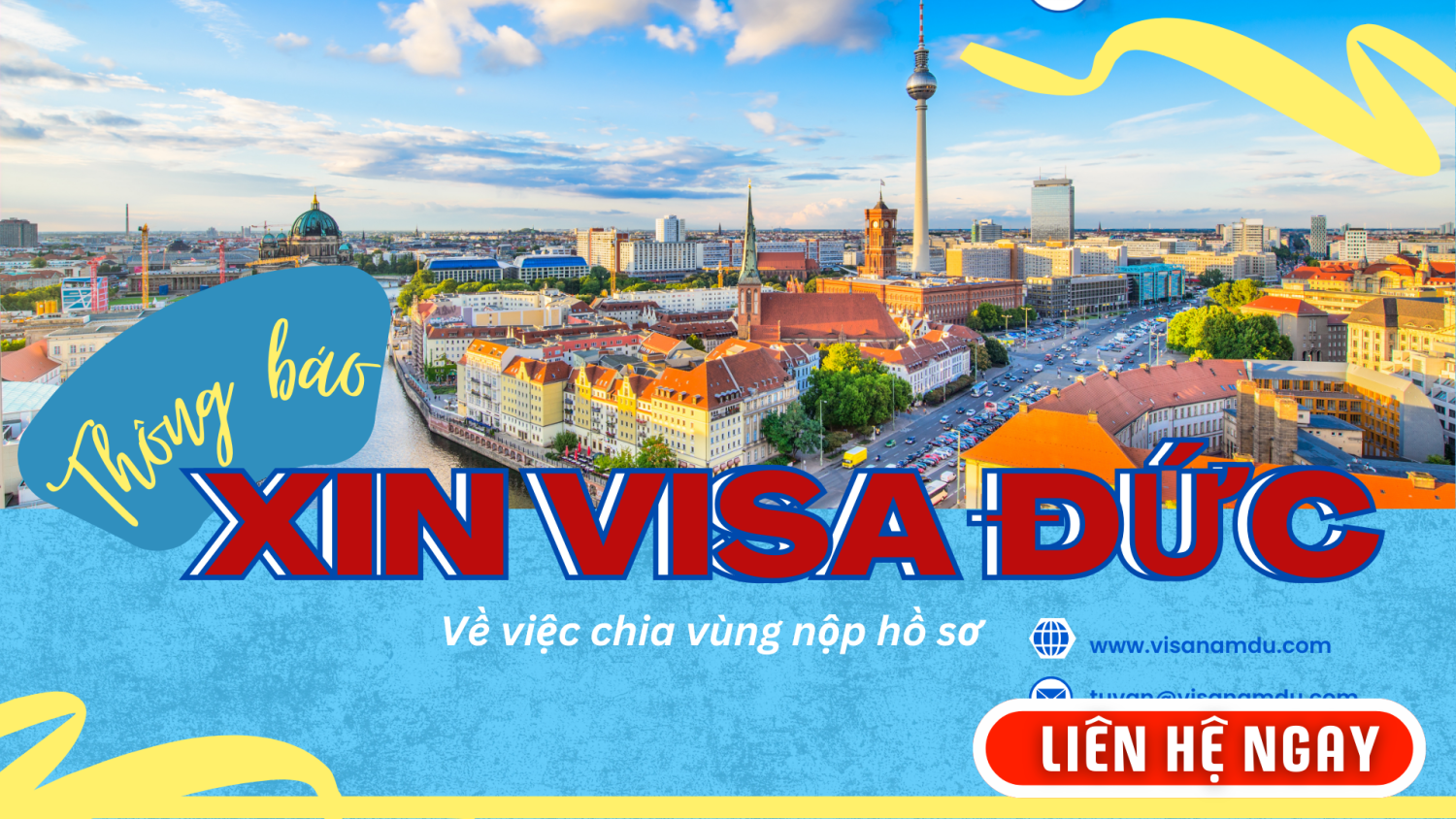 Thông báo quan trọng về việc chia vùng nộp hồ sơ xin Visa Đức (Cập nhật 2025)