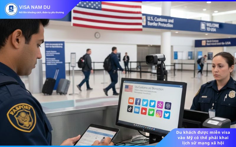 Du khách được miễn visa vào Mỹ có thể phải khai lịch sử mạng xã hội