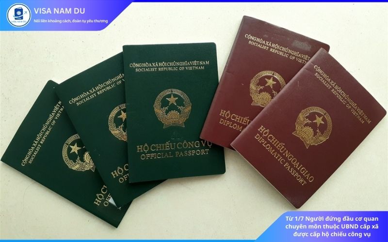 Từ 1/7 Người đứng đầu cơ quan chuyên môn thuộc UBND cấp xã được cấp hộ chiếu công vụ