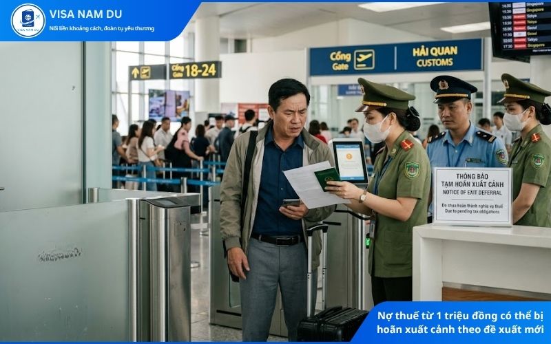 Nợ thuế từ 1 triệu đồng có thể bị hoãn xuất cảnh theo đề xuất mới