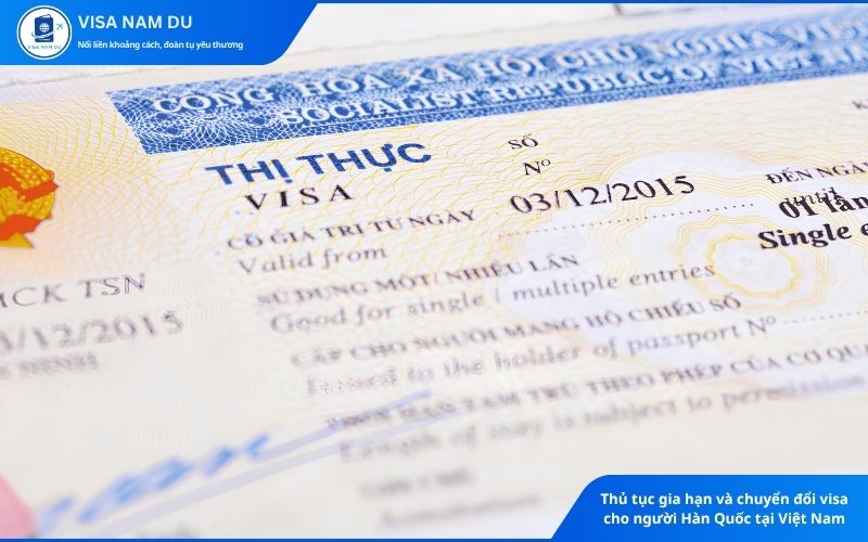 Thủ tục gia hạn và chuyển đổi visa cho người Hàn Quốc tại Việt Nam