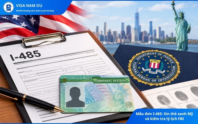Mẫu đơn I-485: Xin thẻ xanh Mỹ và kiểm tra lý lịch FBI